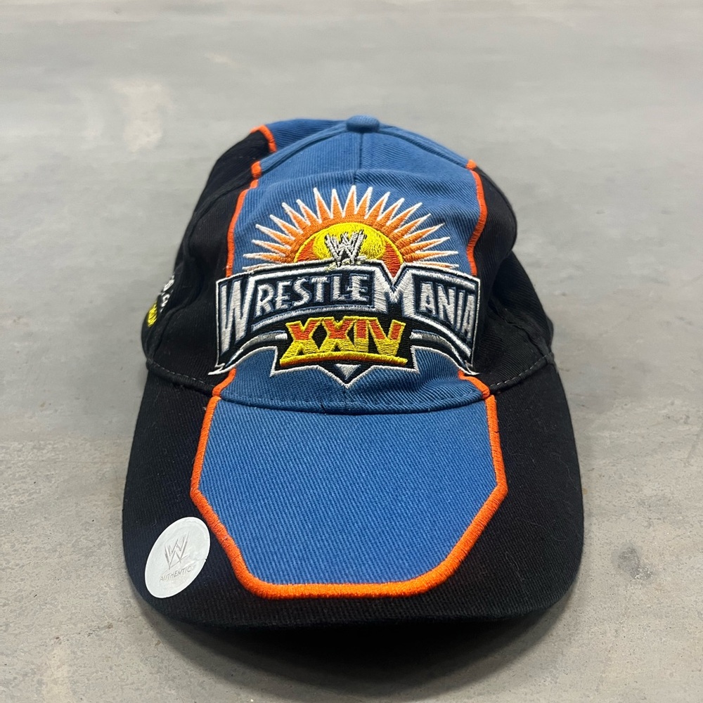 Vintage Authentic Wrestlemania XXIV Hat Orlando Florida March 30 2008 #WWE #WWF
